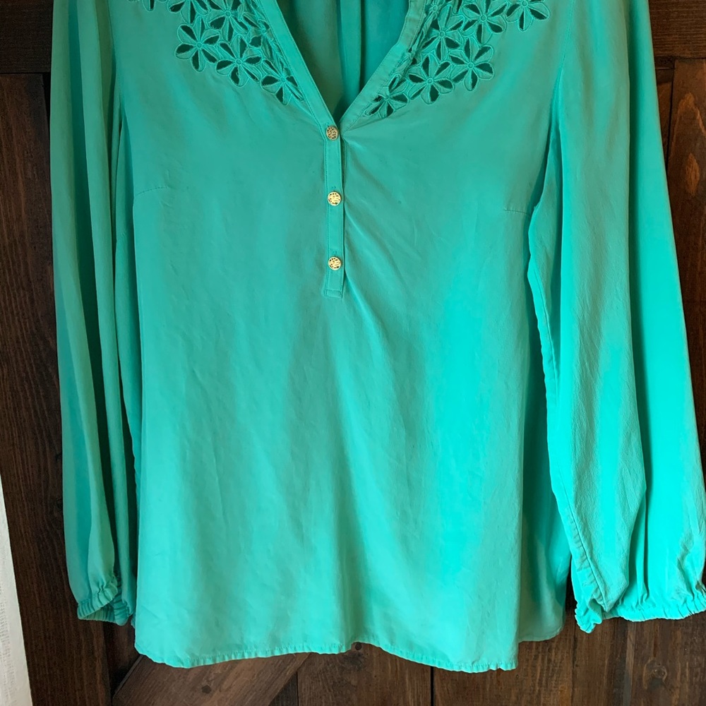 Turquoise Lilly blouse
